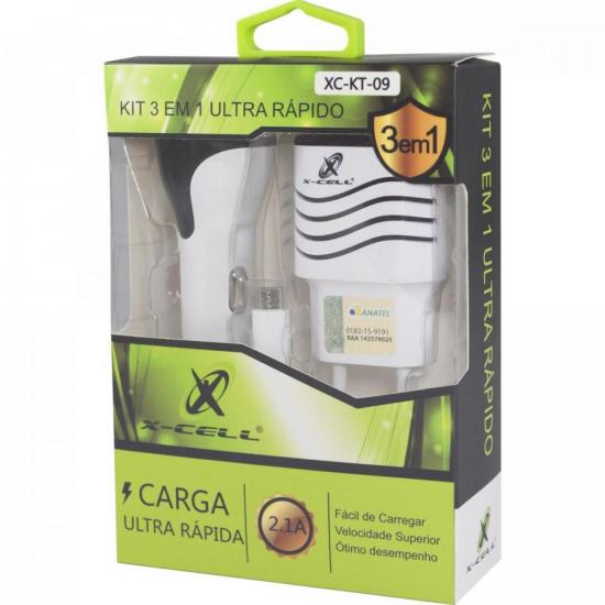 Carregador 3x1 XC-KT9 X-Cell Flex
