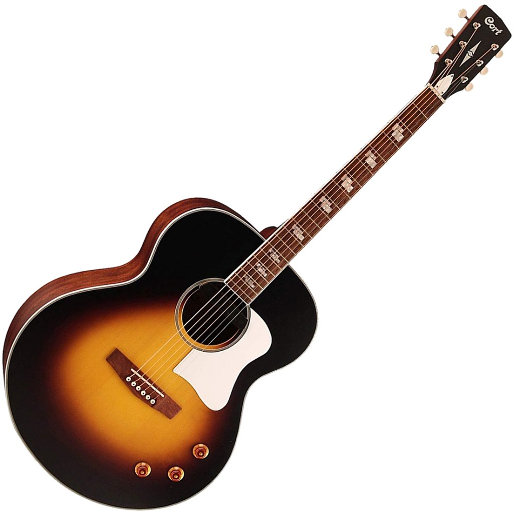 Kit Violão Eletroacústico Jumbo Cort Cj Retro Vsm Pré