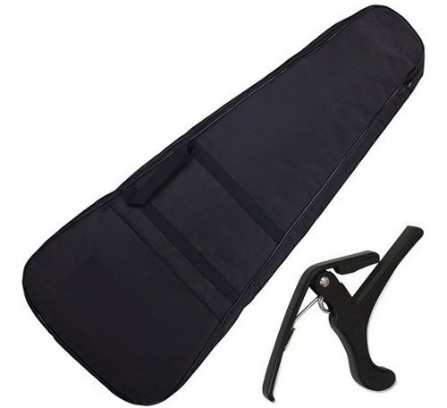 Kit Capa Violão Folk C/ Capotraste Cabo + Palhetas + Correia