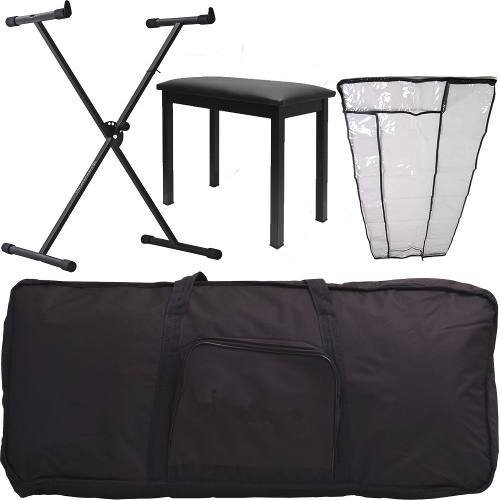 Kit Acessórios Para Teclado Musical c/ Capa Banco Etc.
