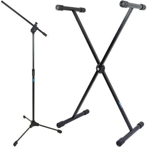 Kit Acessórios Para Teclado Musical + Pedestal De Microfone