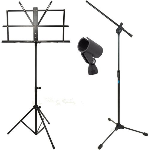 Kit Suporte Microfone + Estante Partitura + Cachimbo Tps Ask