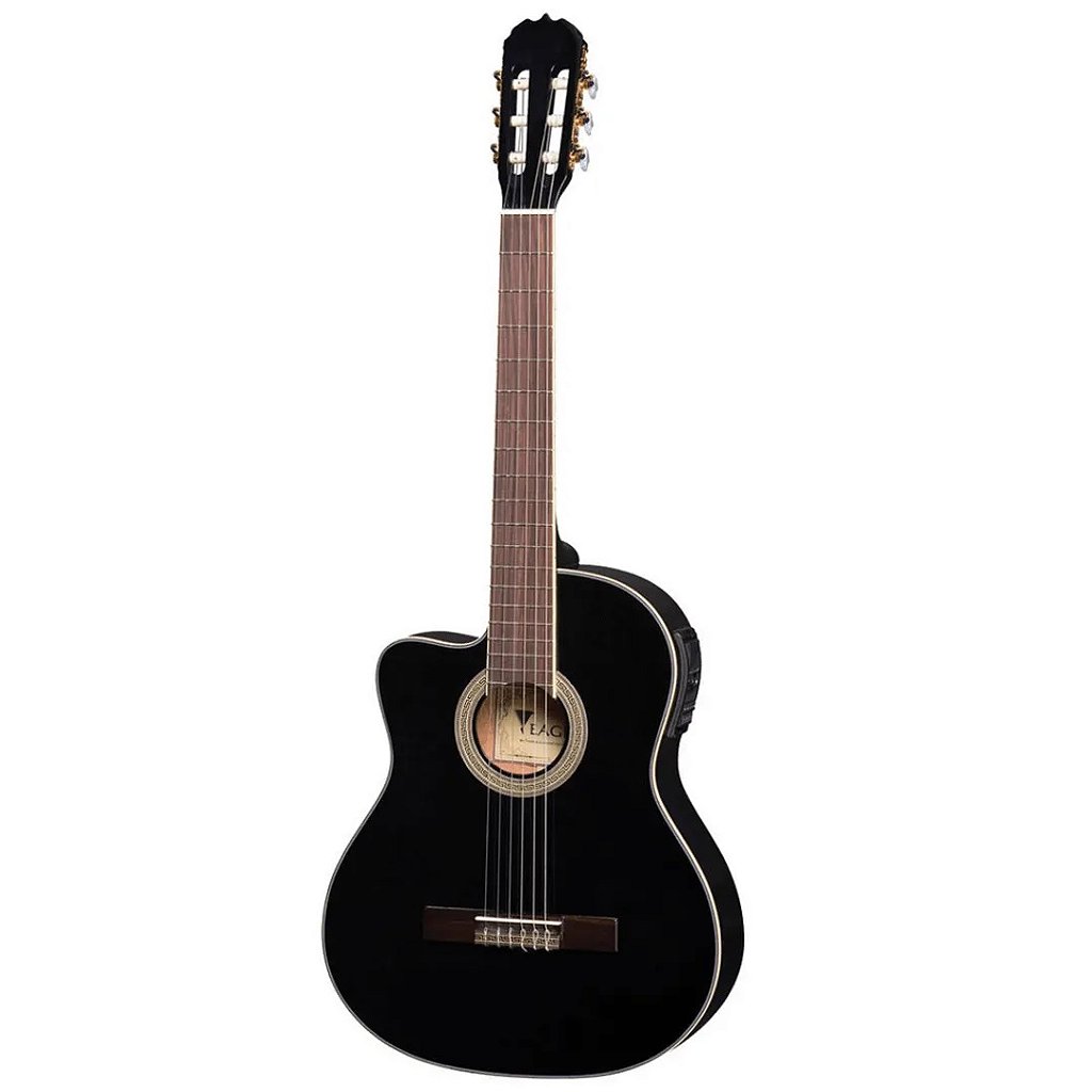 Violão Eletroacústico Eagle Nylon Canhoto Ch800 Bk Lh
