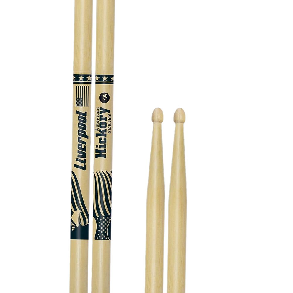 3 Pares Baqueta American Hickory Series 7a Madeira Liverpool