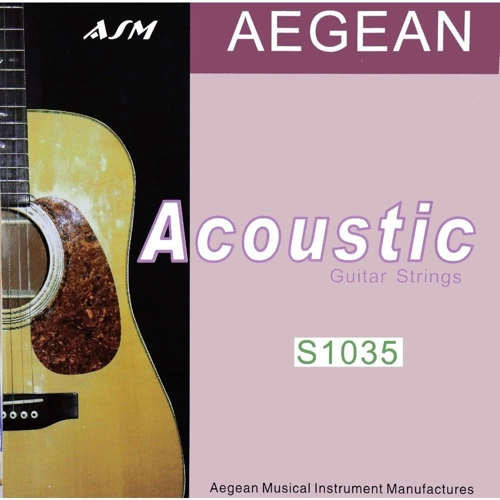 Encordoamento Para Violão 6 Cordas Aço Aegean S1035