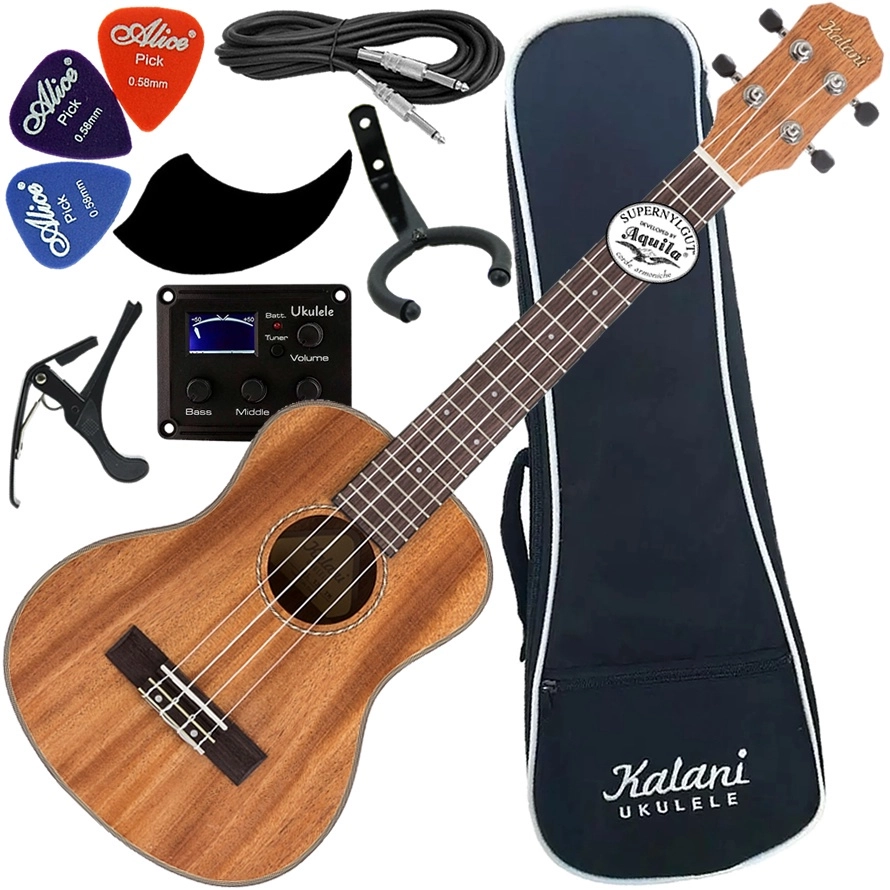 Kit Ukulele Kalani Tenor Elétrico Kal320 Tm Eq Kayke + Bag