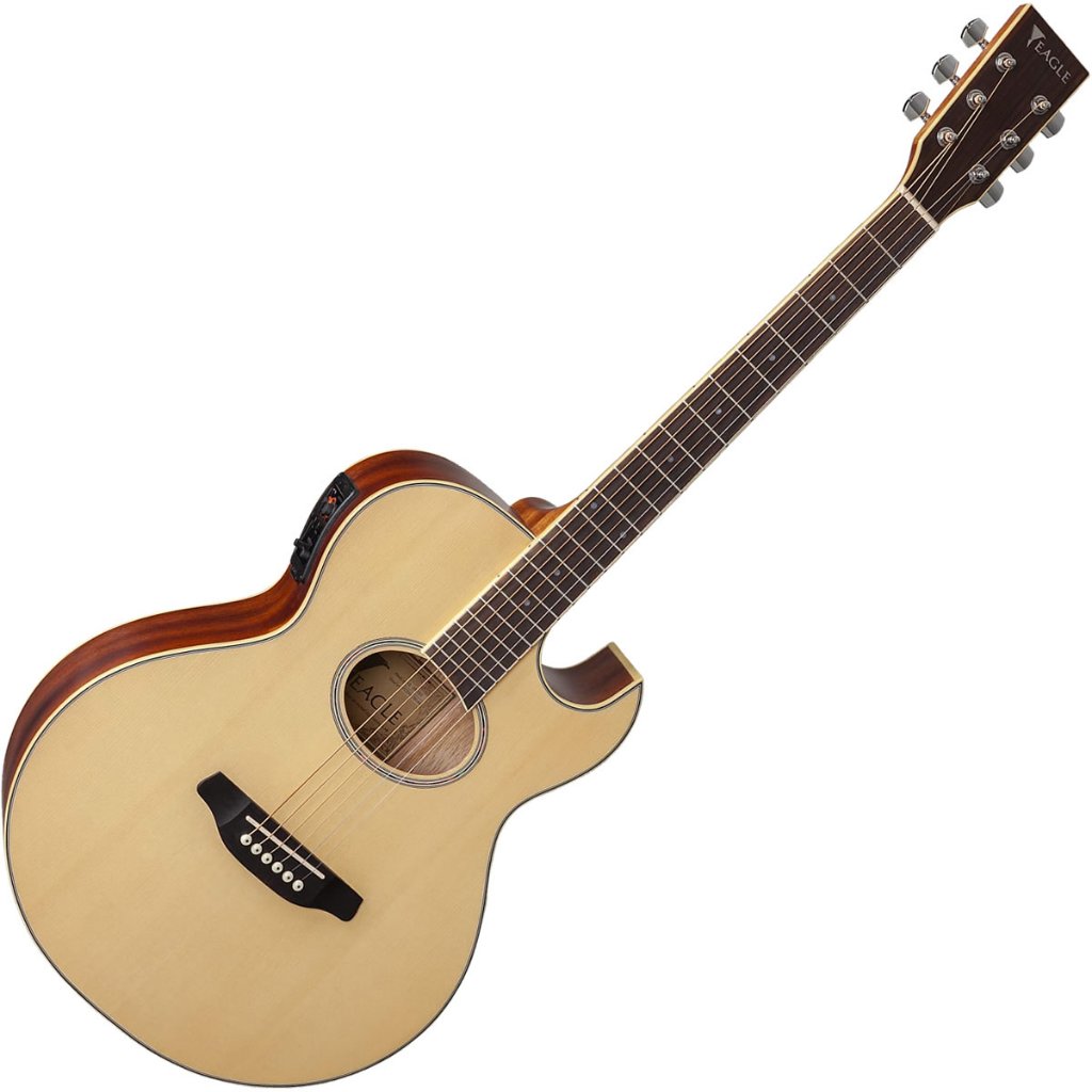 Kit Violão Eletroacústico Aço Eq Promix Eagle Gl36 Satin Nt