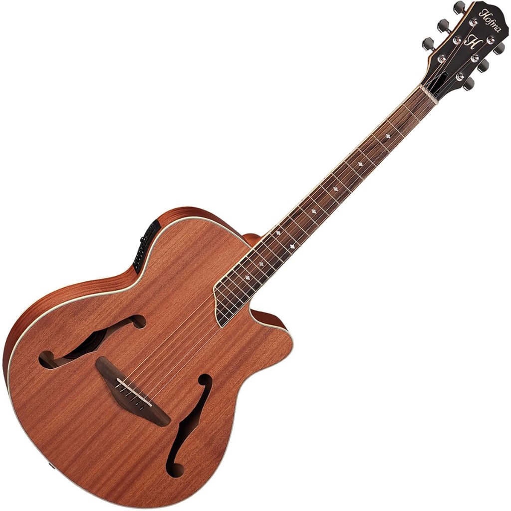 Violão Elétrico Mini Jumbo Aço Hofma Hmf240 Satin Natural