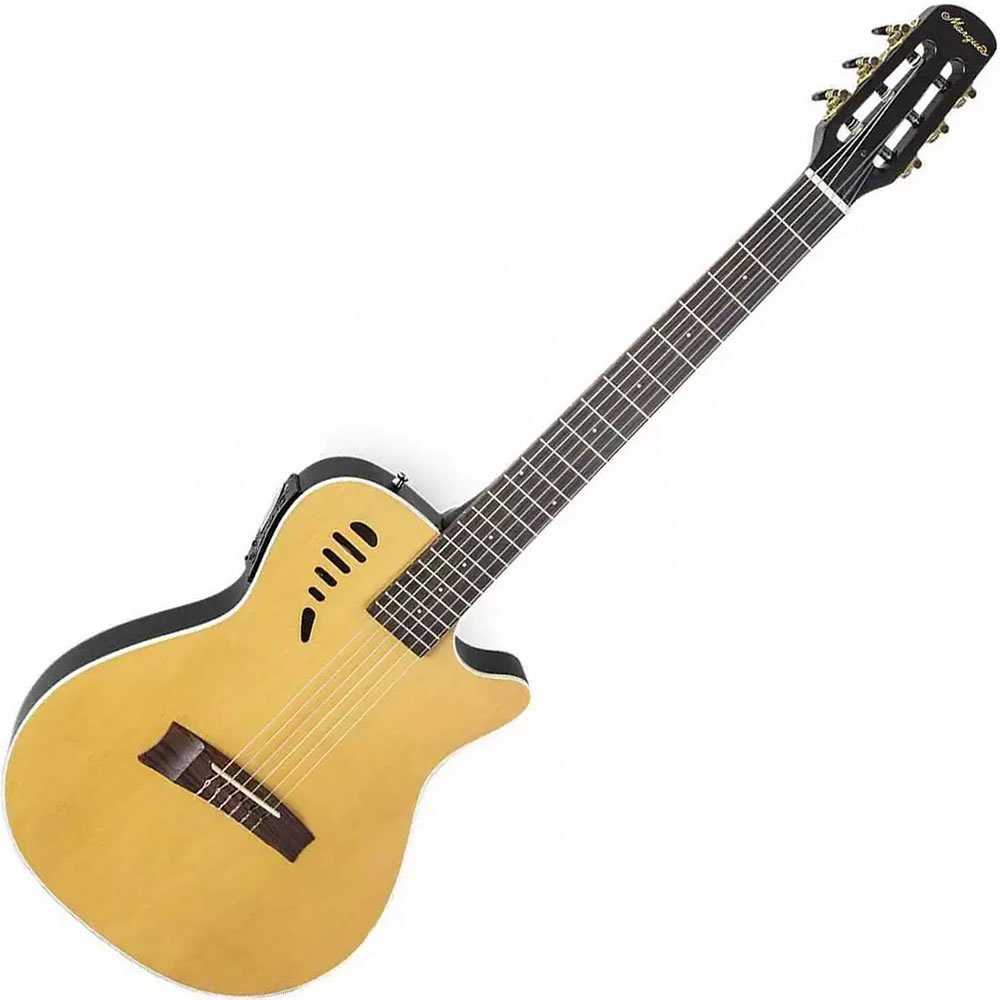 Violão Marquês VN-11NSEQ Eletroacústico Nylon Clássico Cutaway Natural Fosco