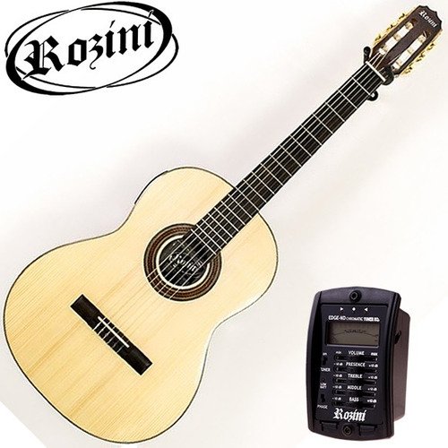 Violão Rozini Rx210atf Nt Eletroacústico Tampo Maciço Nylon