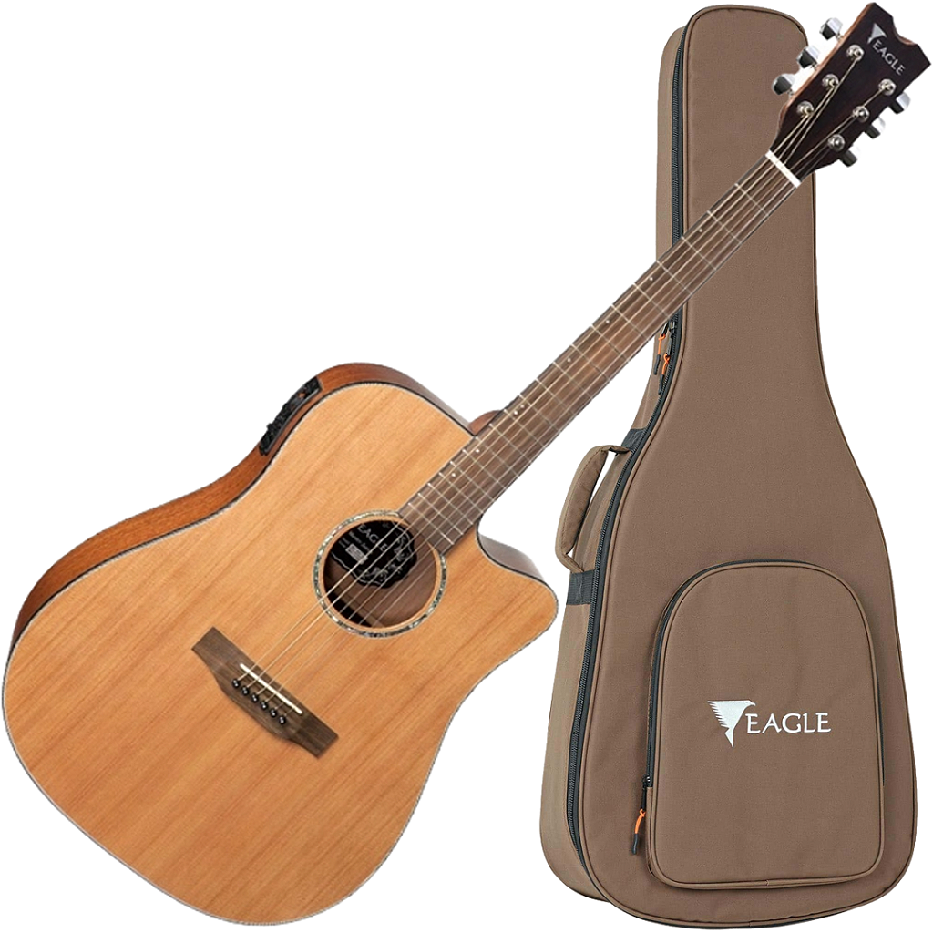 Violão Folk Eletroacústico Maciço Eq Promix Emd660 Eagle