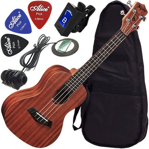 Kit Ukulele Concerto Eletroacústico Mogno Havai 23k Tagima