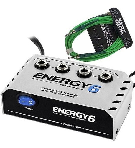 Fonte Energy 6 Landscape Para Pedais + Cabo P10 Mac Verde