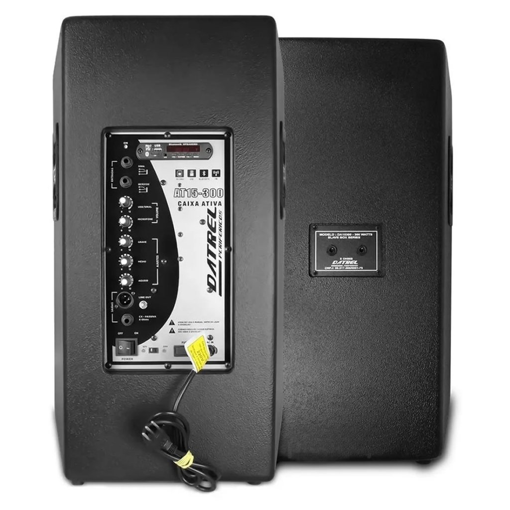 Kit Caixa De Som Ativa Usb + Passiva 600w Datrel At15-300