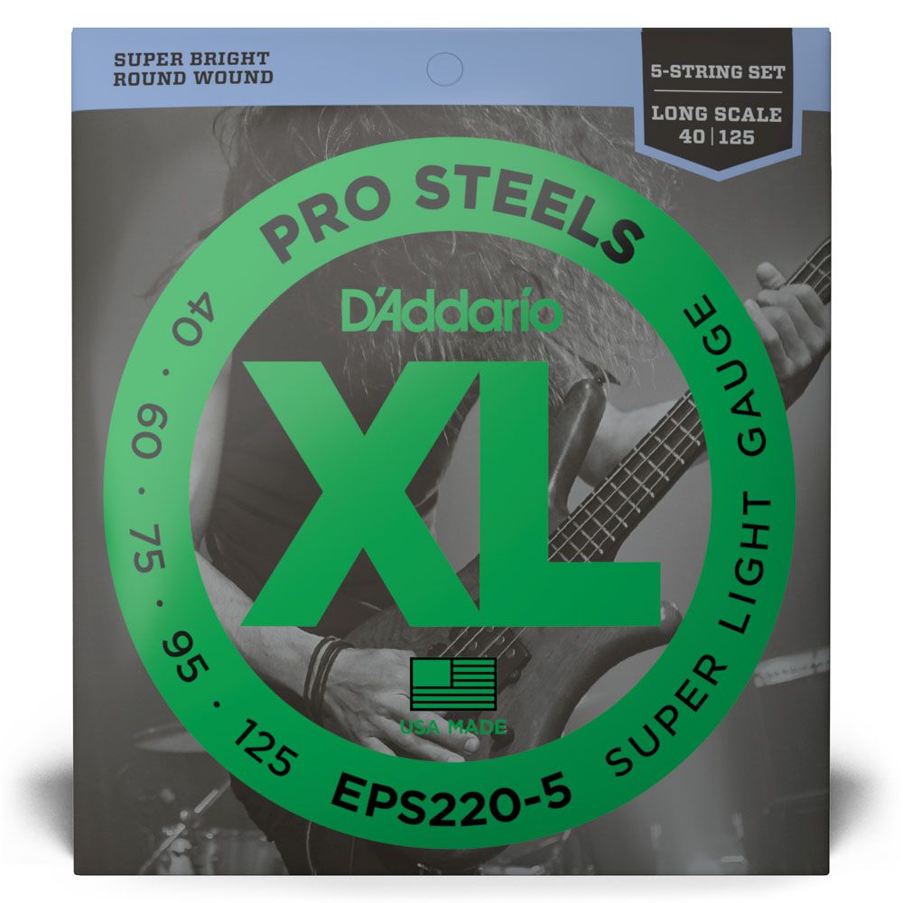 Encordoamento Baixo 5C 40-125 D Addario XLProSteels EPS220-5