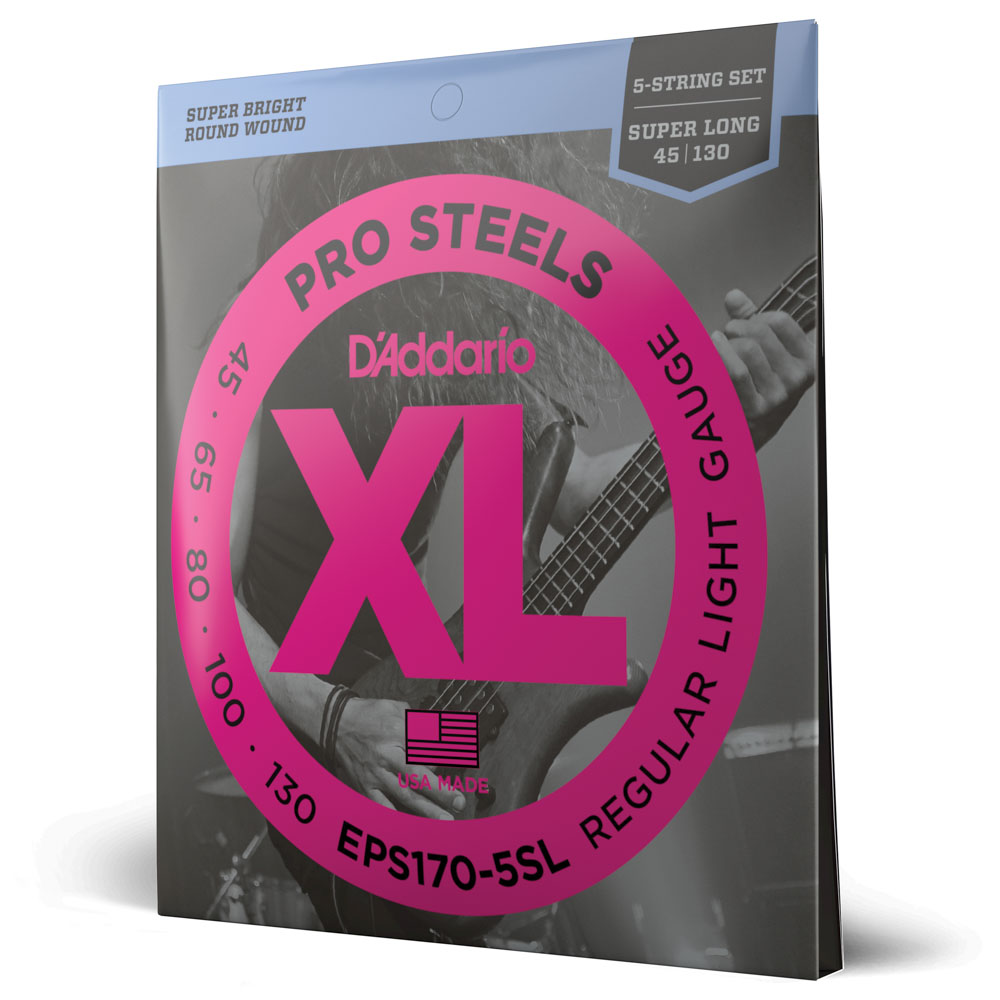 Encordoamento Baixo 5C 45-130 D Addario ProSteels EPS170-5SL