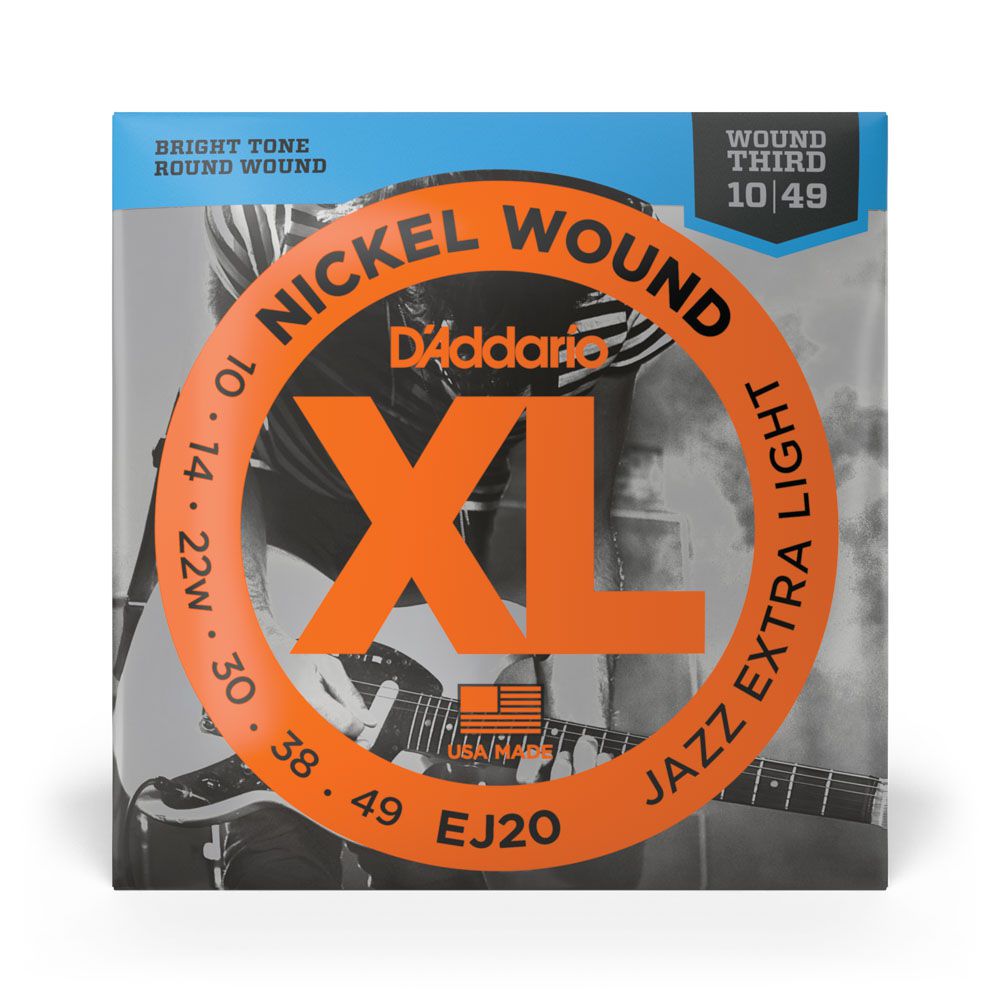 Encordoamento Para Guitarra 10-49 D Addario XL Nickel EJ20