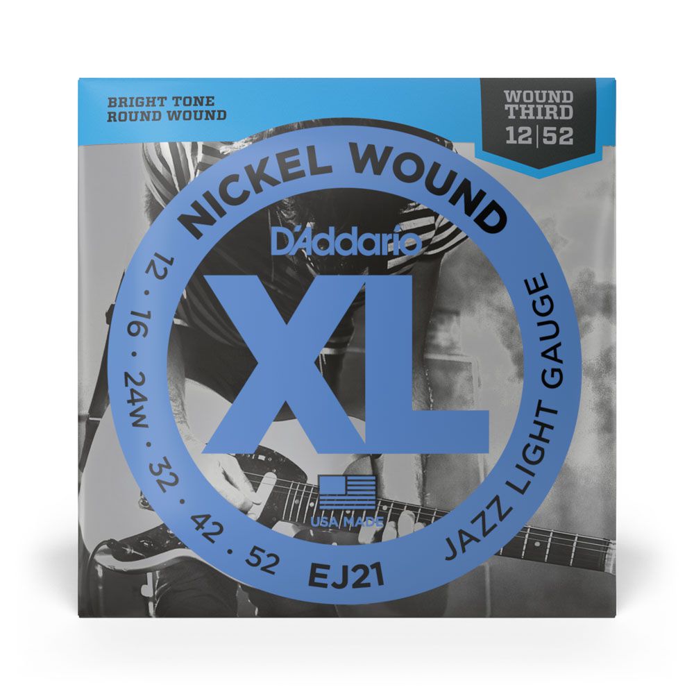 Encordoamento Para Guitarra 12-52 D Addario XL Nickel EJ21