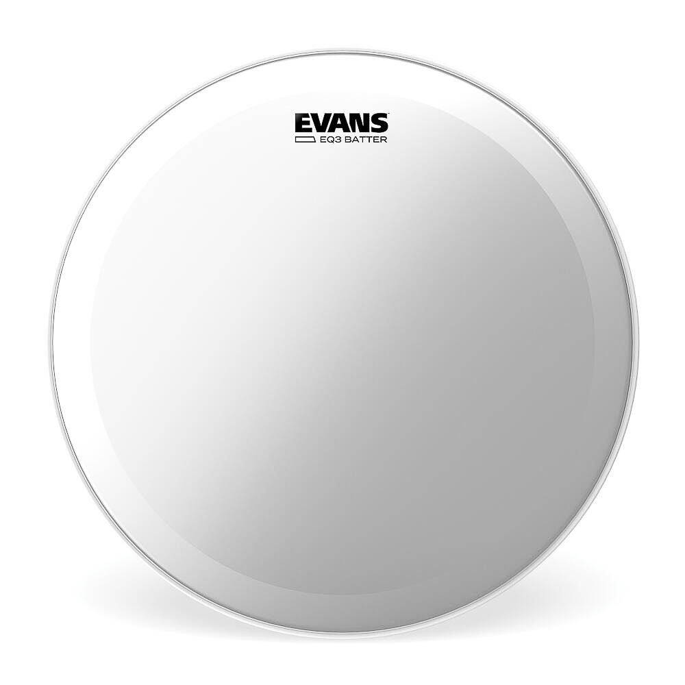 Pele Batedeira Para Bumbo 26' Evans EQ3 Transparente BD26GB3