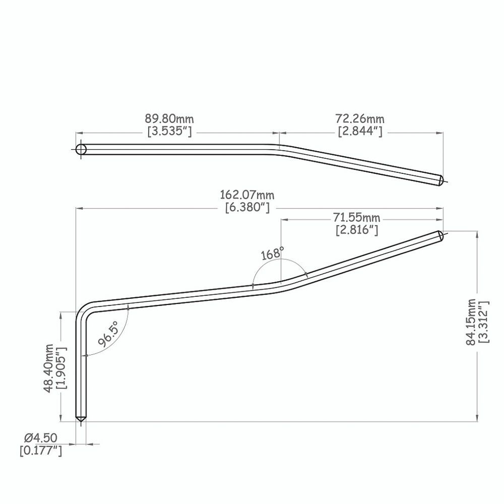 Alavanca Para Ponte Sistema Trêmolo Guitarra Spirit TP2-NI