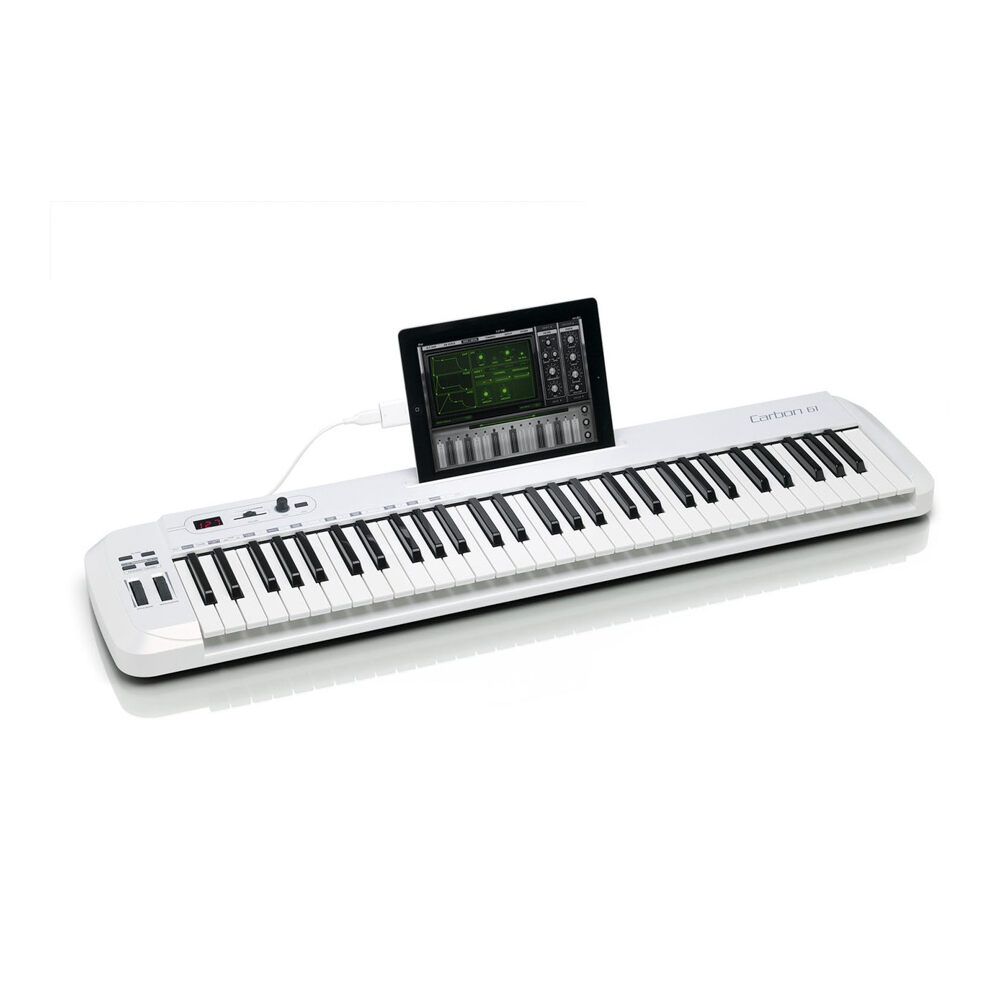 Controlador Midi USB 61 Teclas Branco Samson Carbon 61