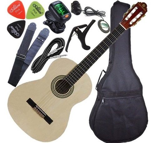 Kit Violão Eletroacústico Harmonics Nylon Completo Gna-111
