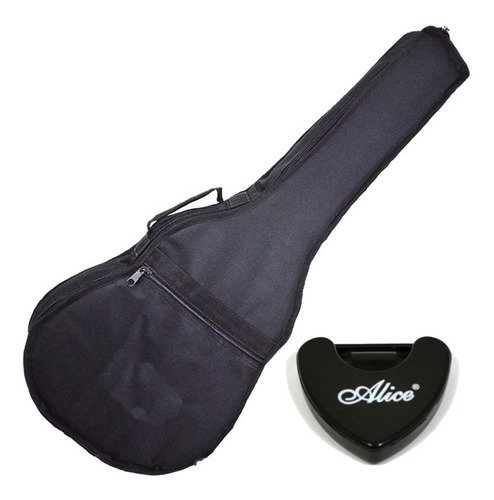 Kit Capa Violão Folk Impermeável Nylon 600 C/ Porta Palhetas