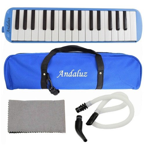 Kit 2 Escaletas Melódica 32 Teclas Rosa E Azul C/ Estojo