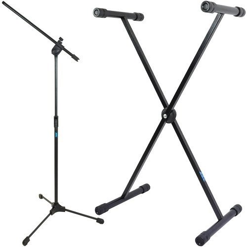 Kit Acessórios Para Teclado Musical + Suporte De Microfone