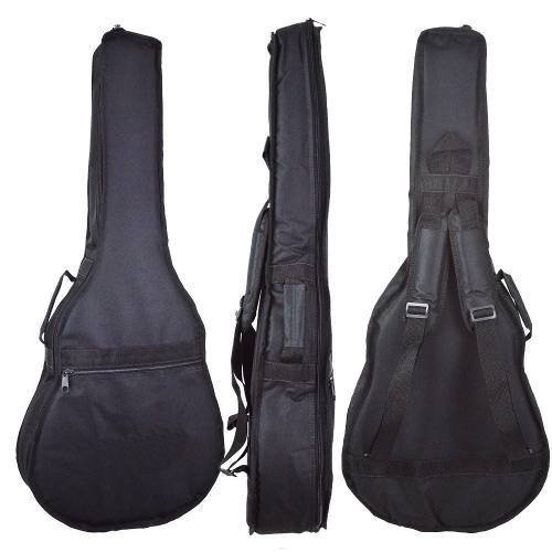 Kit Capa Violão Folk Acolchoada C/ Acessórios + Suporte G3s