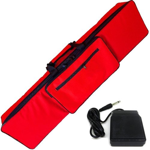 Kit Capa Para Teclado Umx-610 Behringer Com Suporte + Pedal