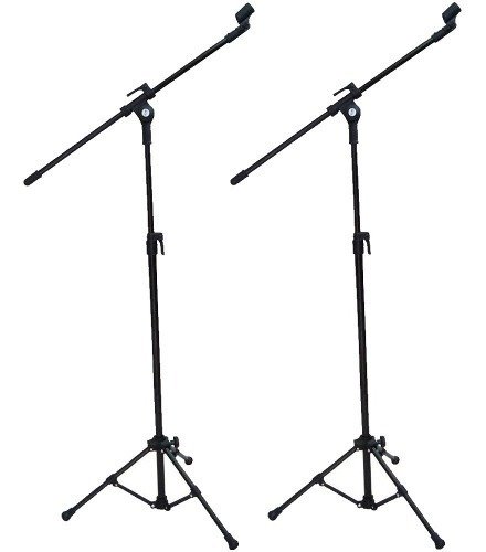 Kit 2 Suporte Para Microfone Pedestal Girafa c/ Cachimbos