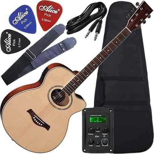 Kit Violão Hofma Ye231 Eletroacústico Com Afinador Embutido