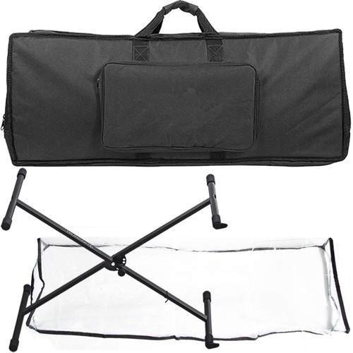 Kit Capa Acolchoada Para Piano C/ Suporte + Capa Cobertura