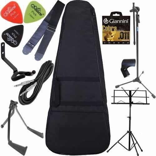 Kit Capa Para Violão Folk Acolchoada Completo C/ Acessórios