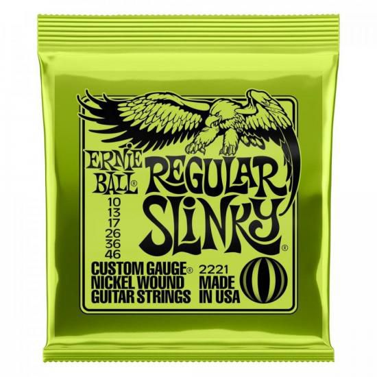 Encordoamento Para Guitarra 0.10 Niquel Regular Slinky 2221 Ernie Ball