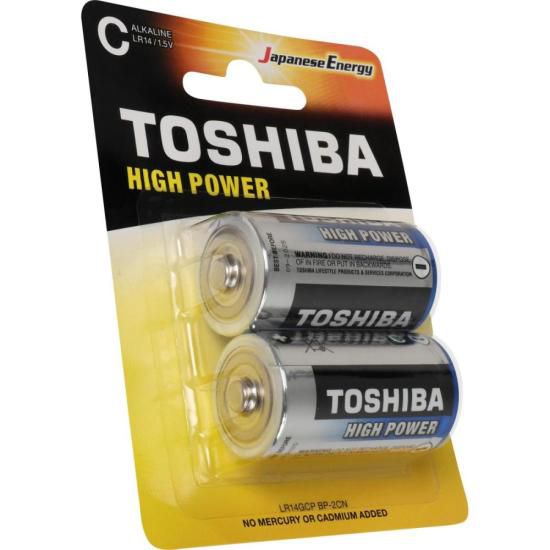Pilha Alcalina C 1,5V LR14GCP (C/2 Pilhas) Toshiba - CXF / 10