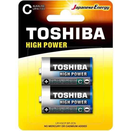 Pilha Alcalina C 1,5V LR14GCP (C/2 Pilhas) Toshiba - CXF / 10