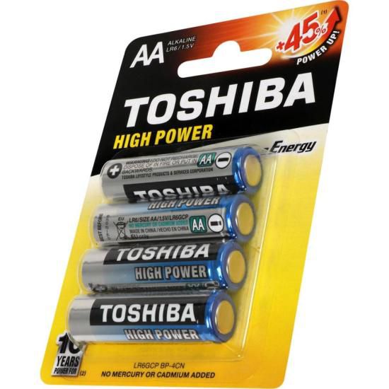 Pilha Alcalina AA 1,5V LR6GCP (C/4 Pilhas) Toshiba - CXF / 12