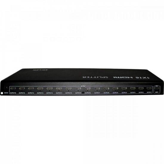 Divisor HDMI 1 Entrada X 16 Saídas 1.4 4K Preto Storm