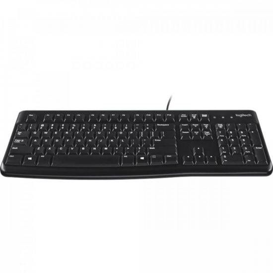 Teclado Logitech K120 Com Fio USB Preto