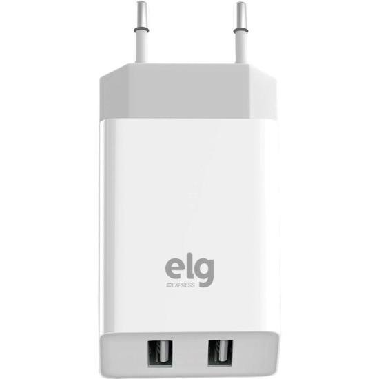 Carregador de Parede Universal WC124E Branco 2P USB ELG