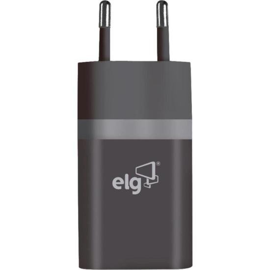 Carregador USB 1A WC1APT 1 Saida Preto Bivolt ELG