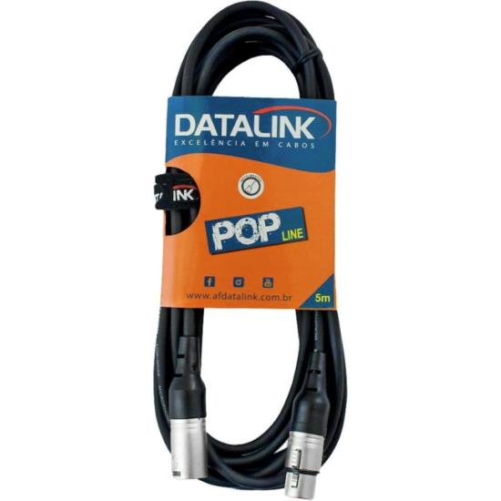 Cabo XLR Macho x XLR Fêmea 5m Pop Line Datalink