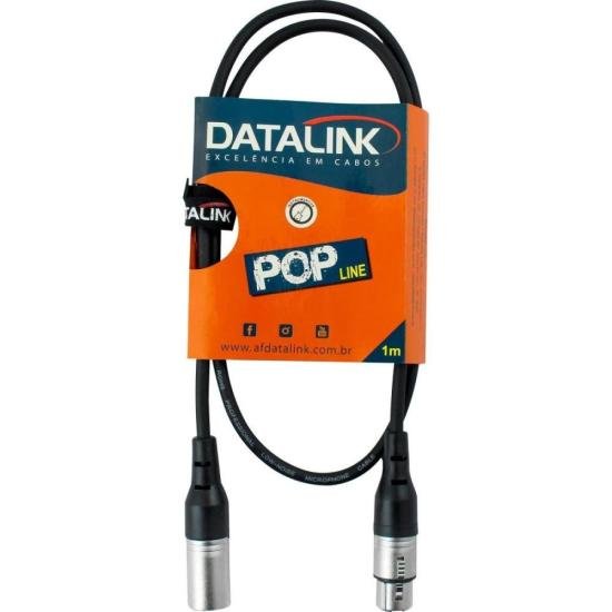 Cabo XLR Macho x XLR Fêmea 1m Pop Line Datalink