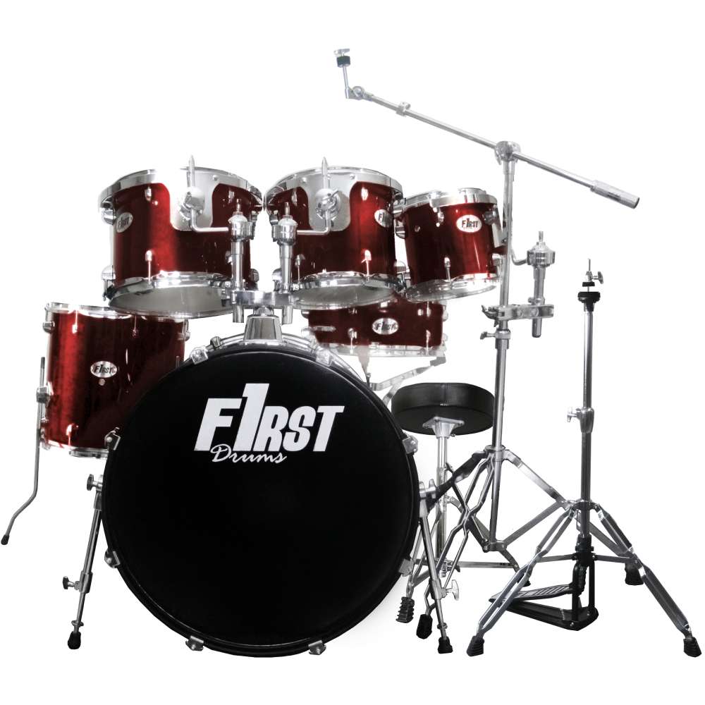 Bateria Acústica 3t Vinho Ny-f1rst Drums