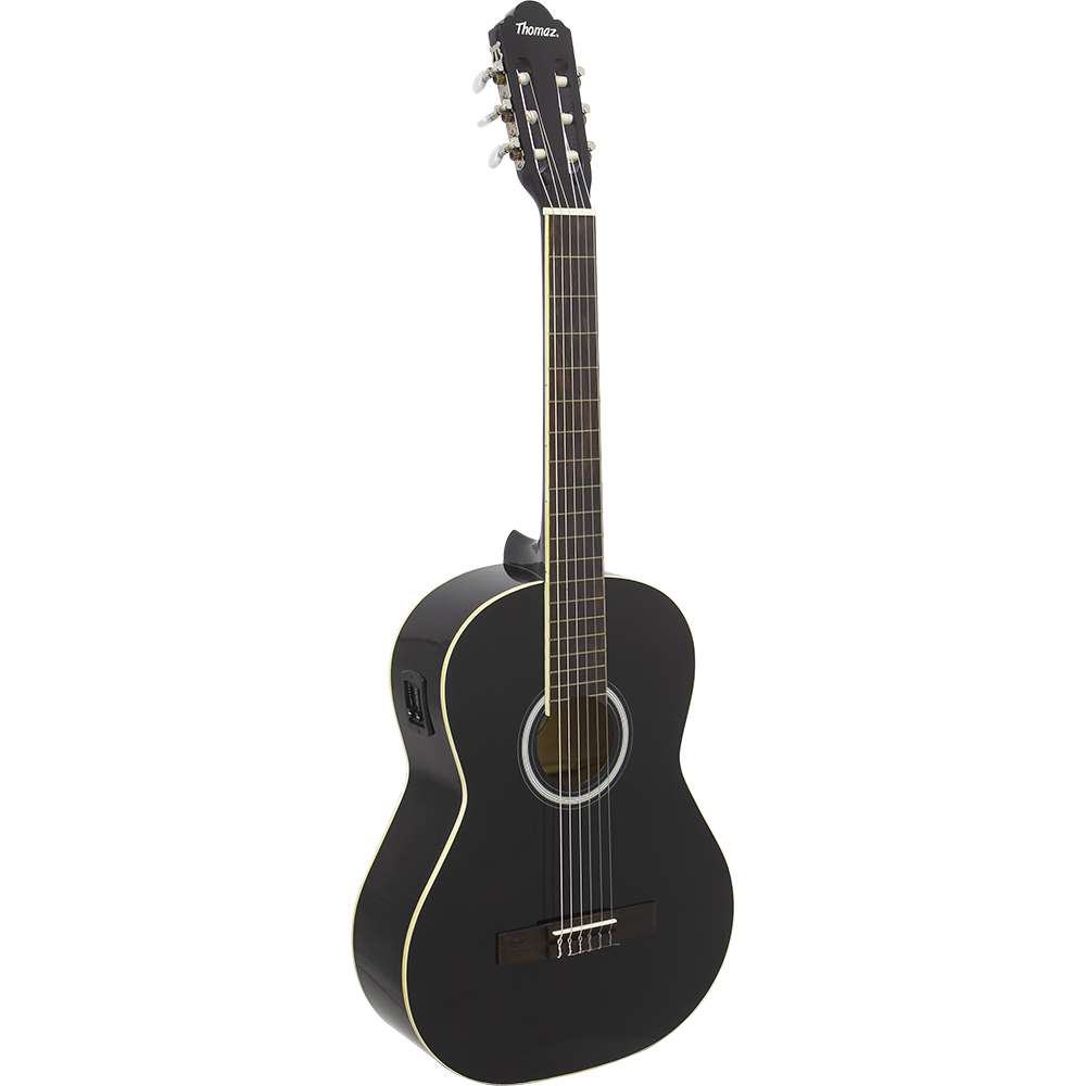 Violão Eletroacústico De Nylon Tcg 390 Eq Preto Thomaz