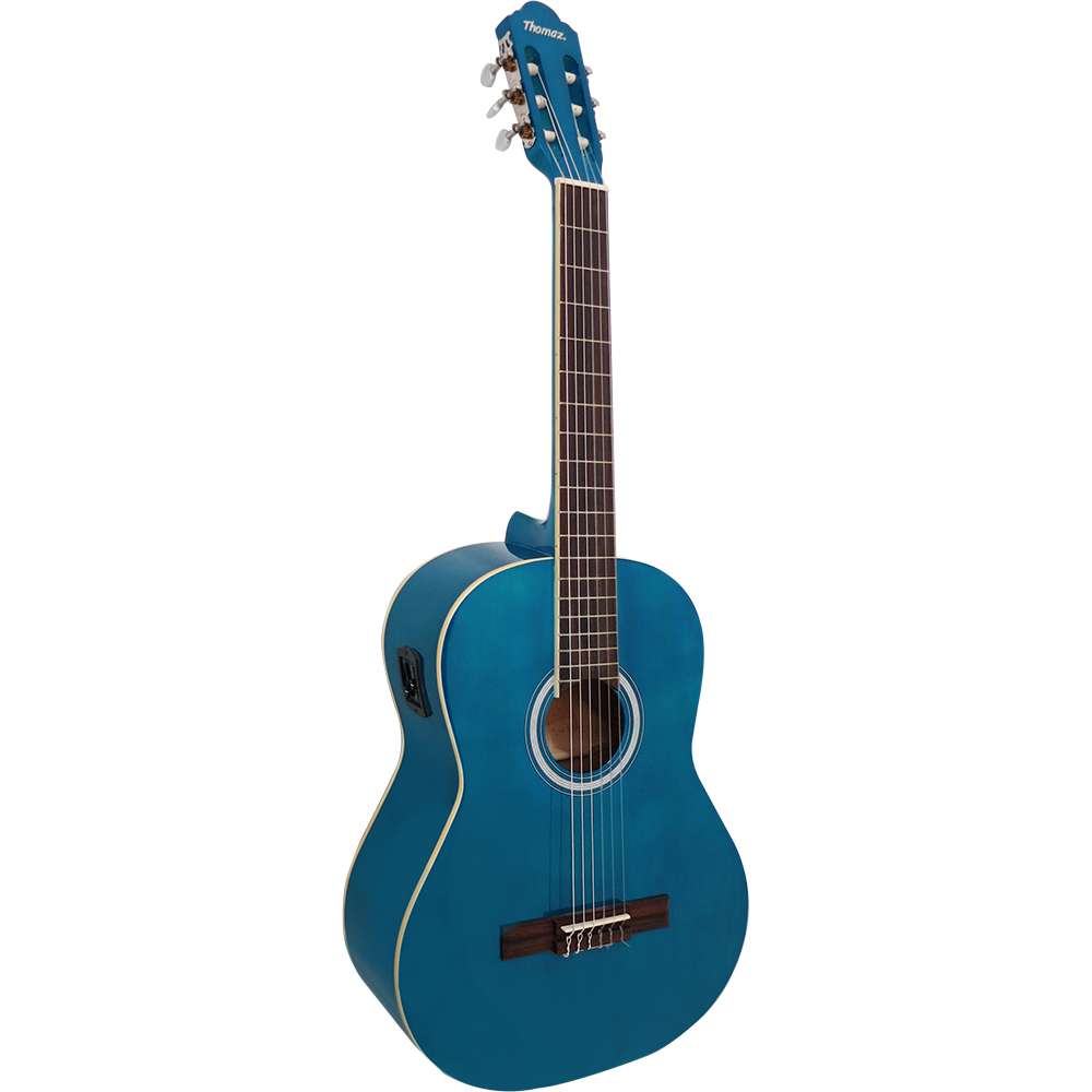 Violão Eletroacústico De Nylon Tcg 390 Eq Azul Thomaz