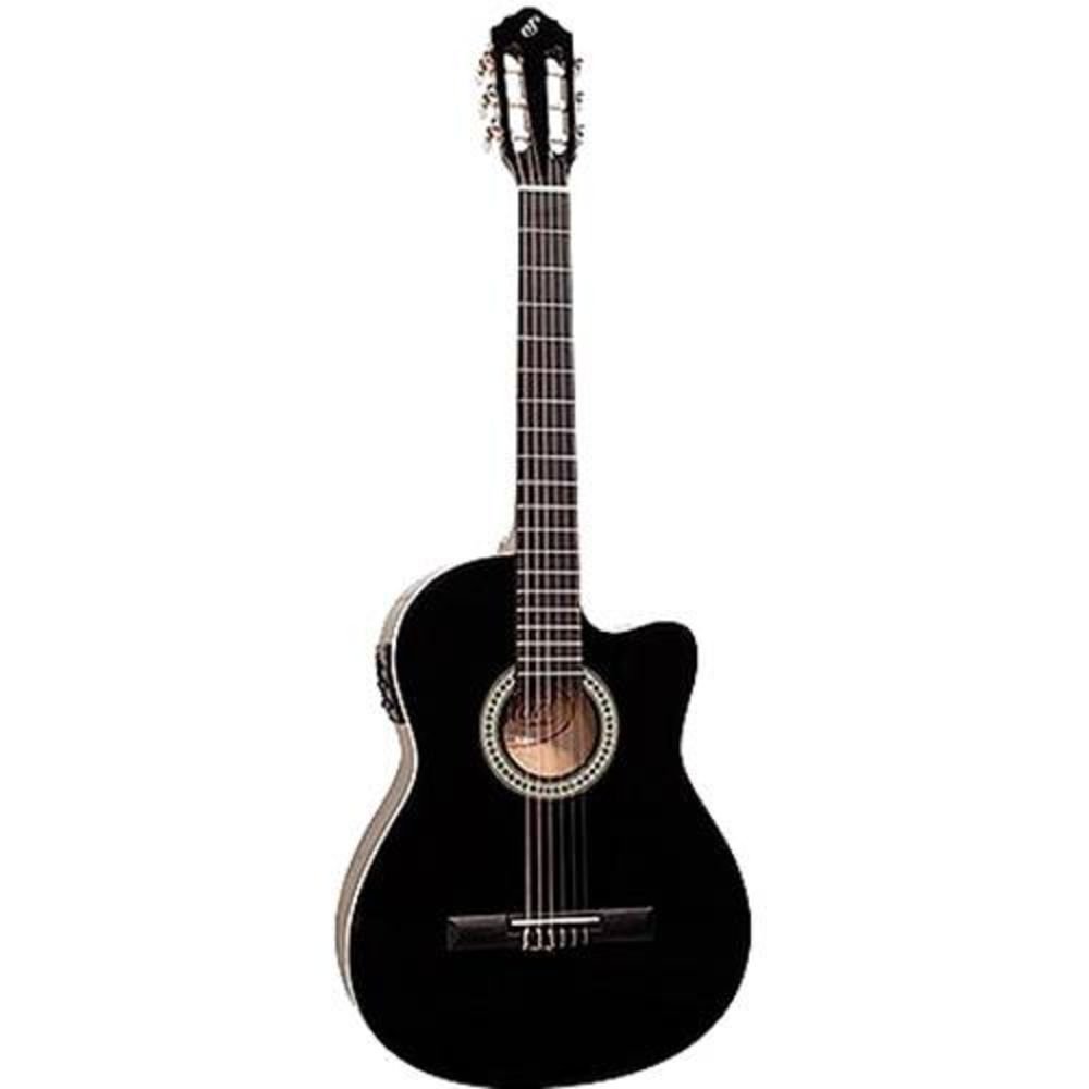 Violão Flat Giannini Eletroacústico 14 Ceq Bk Nylon Cutaway Preto