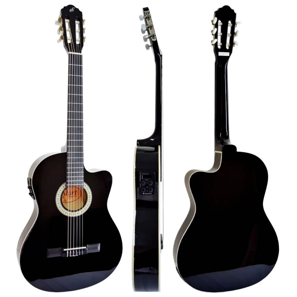 Violão Eletroacústico Nylon Giannini Start NF-14 CEQ Preto Vtr209